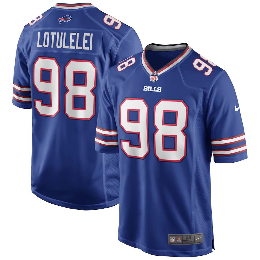 Cheap Men Buffalo Bills 98 Star Lotulelei Nike Royal Game NFL Jersey